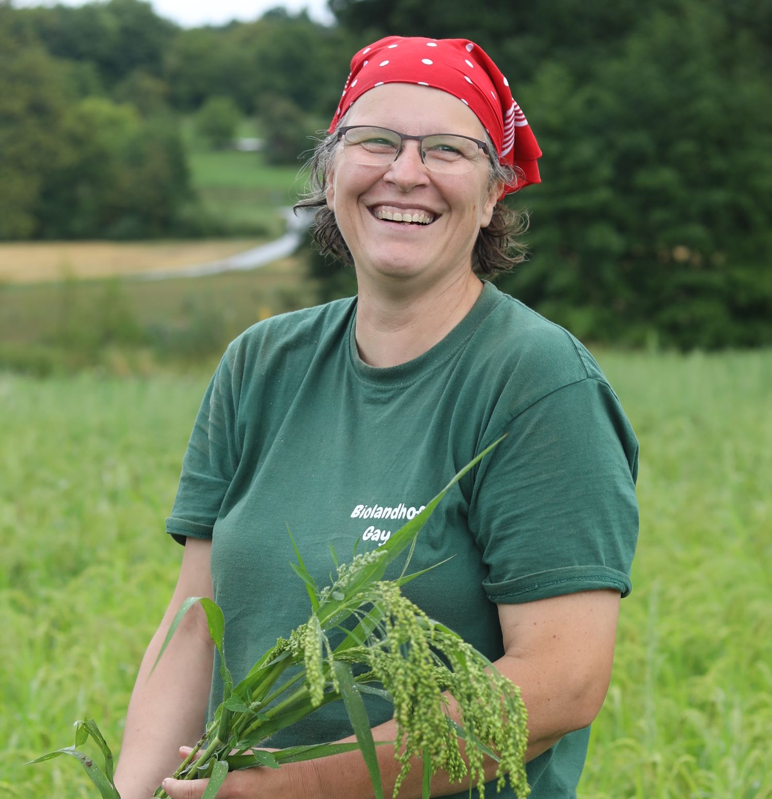 Birgit Gay im Hirsefeld